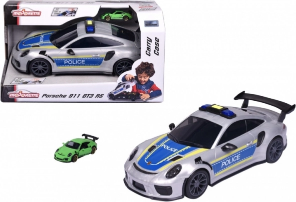 Majorette Porsche 911 GT3 RS полиция – транспортен контейнер с автомобил