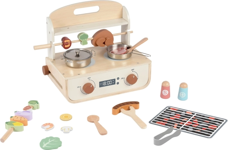 2Kids Toys wooden grill with accessories