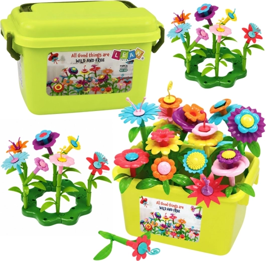 Lean Toys конструктивен комплект Цветна градина в кутия (73 части)