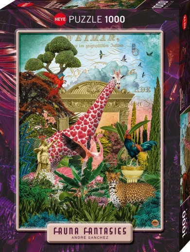 Пъзел Heye Fauna Fantasies: Жирафска любов, 1000 части