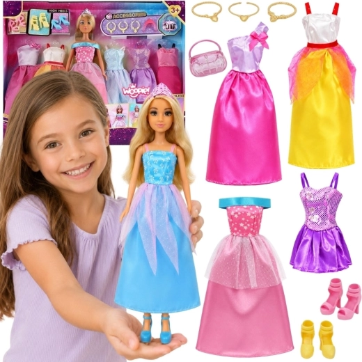 Woopie Royal ballroom dress set with doll and accessories