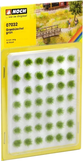 Noch Grass Tufts Mini Set Green 42 pcs