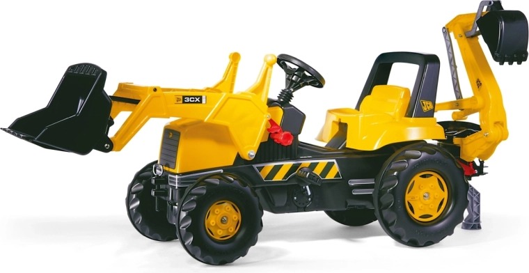 Педален трактор Rolly Toys Rolly Junior JCB с предна товарачна кофа и задна багерна ръка