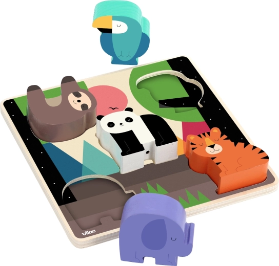 Vilac звукови пъзели-вложки джунгла