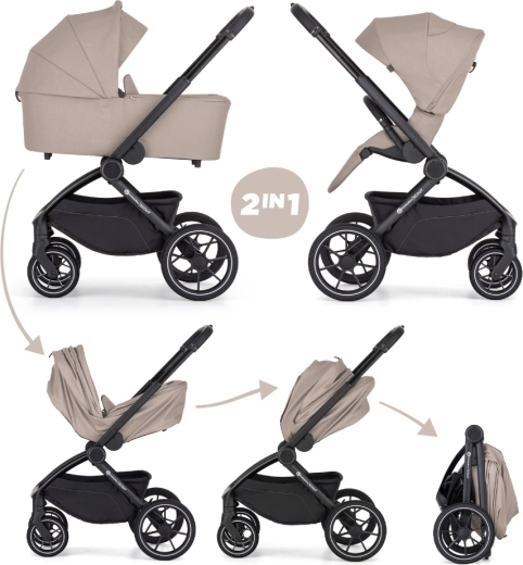 Petite&Mars Scout 2-in-1 stroller anthracite moon