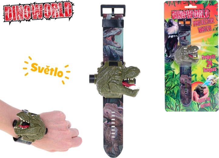 Детски прожекционен часовник Dinoworld с 24 динозавъра