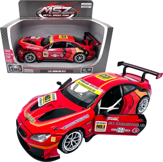 Die-cast model BMW M6 GT3 1:24 red