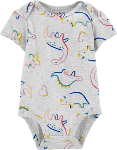 CARTER'S girls' short-sleeve baby bodysuit dino - 1 piece – NB/ size S 56