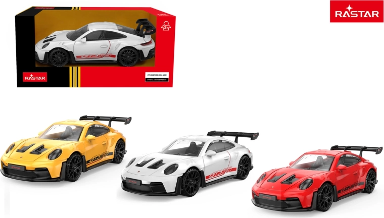 Metal toy car Rastar Porsche 911 GT3 RS 1:43 white - 1 piece