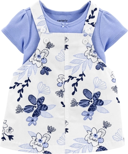 Carter's 2-piece set: short-sleeve bodysuit and pinafore dress for a girl – NB / size 56