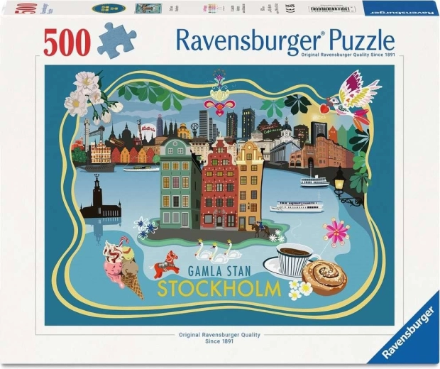 Ravensburger puzzle Old Town Stockholm 500 pieces