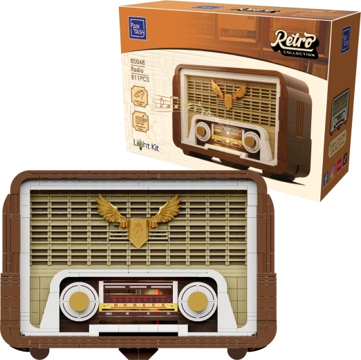 Pantasy Retro Collection vintage tube radio – building set with LED lighting