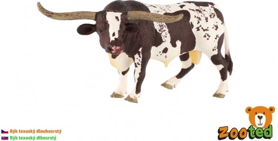 Модел на тексаски дългорог бик 15 см