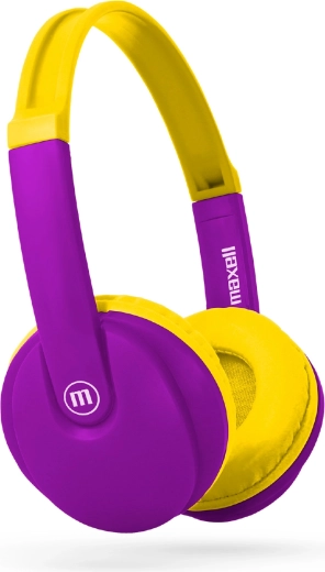 Maxell HP-BT350 детски Bluetooth слушалки жълти/лилави