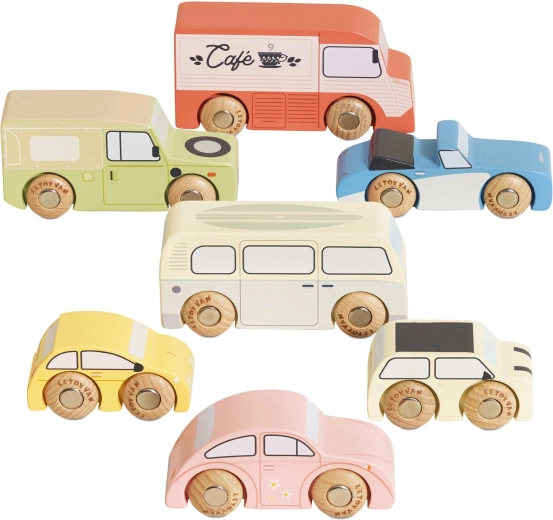 Le Toy Van винтидж комплект дървени колички