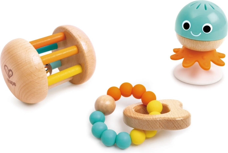 Hape Sensory Toy Set for Babies and Toddlers - 3 Pieces