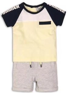 Dirkje two-piece set T-shirt and shorts Sunny Summer Is Here! yellow-grey