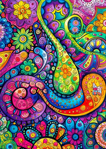 Enjoy Puzzle Joyful Swirls 1000 Pieces