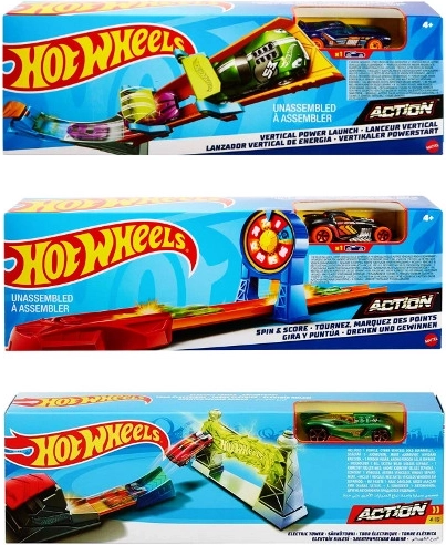 Hot Wheels основни предизвикателства – писта с лупинг и пусков механизъм