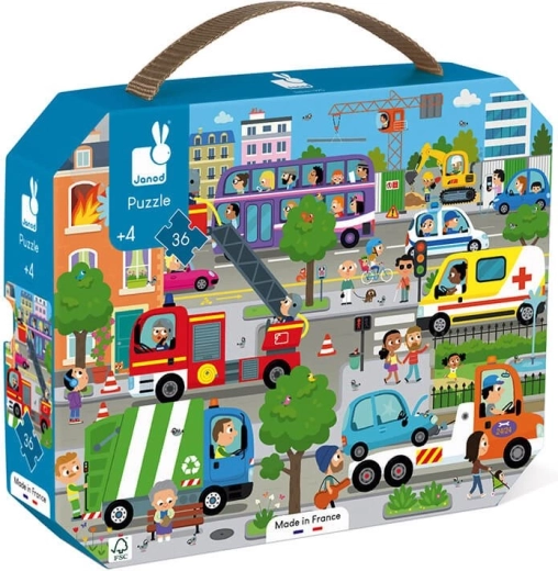 JANOD Puzzle in a Suitcase City 36 Pieces