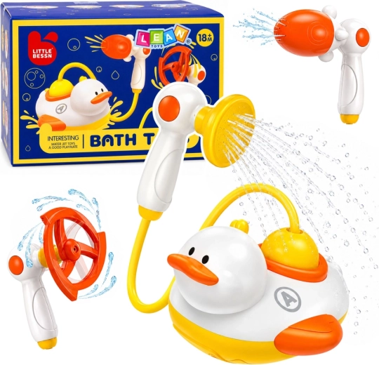 Bath Toy Duck with Shower and Water Attachments