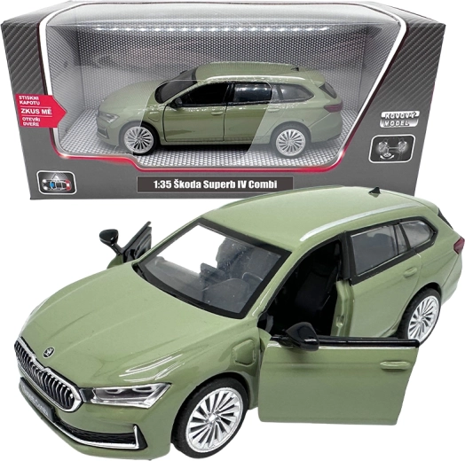 Метален модел Škoda Superb IV Combi 1:35 зелен