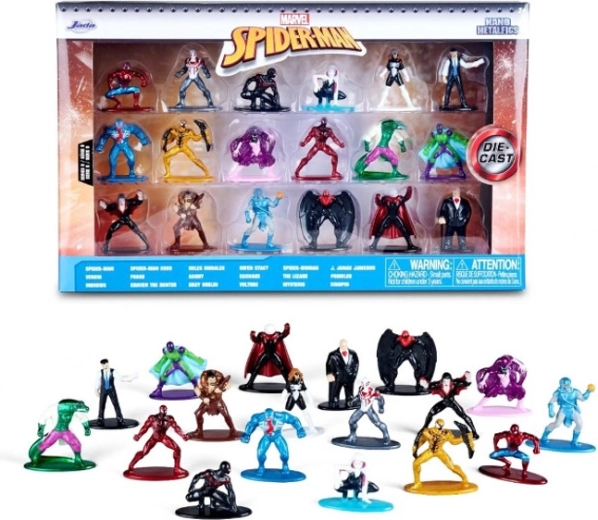 Jada Toys Marvel Spider-Man metal mini figures – set of 18 pcs