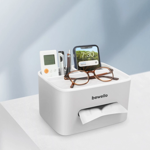 White Tissue and Cleaning Wipe Dispenser