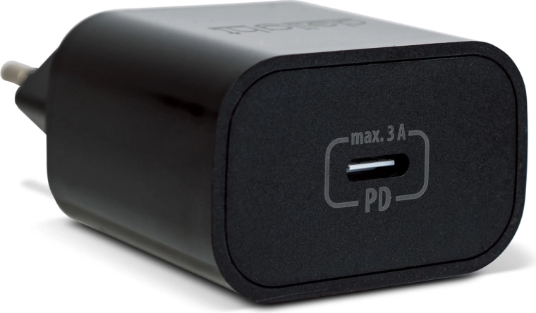 Мрежово зарядно USB-C PD 20 W, черно