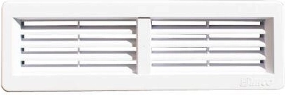 Ventilation grille 220 × 55 mm white