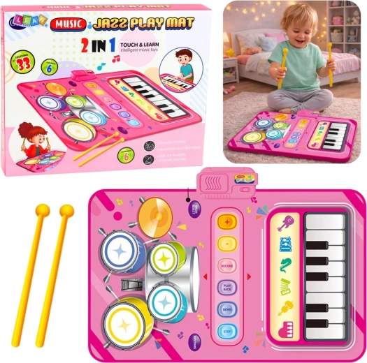 Interactive Music Mat 2-in-1 Piano and Drums for Kids