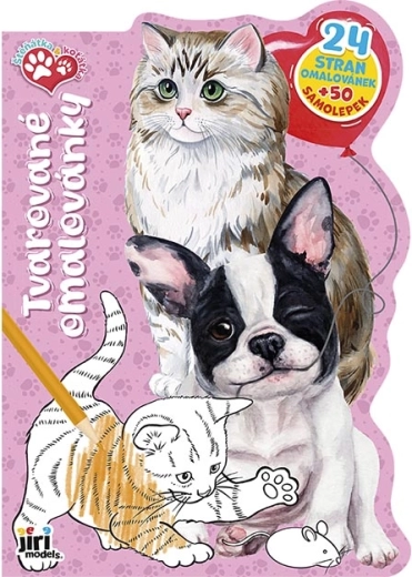 Shaped Coloring Book: Puppies and Kittens