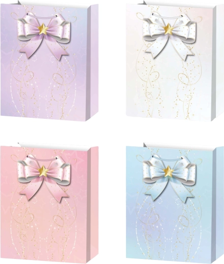 Gift Bag M pastel with bow