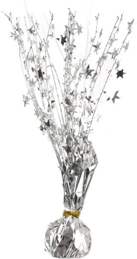 Silver balloon weight made of plastic (UH), 32 cm