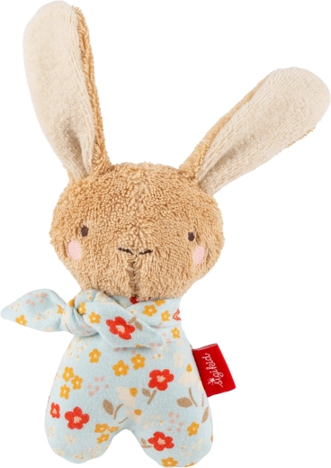 Sigikid first plush rattle bunny blue 15 cm