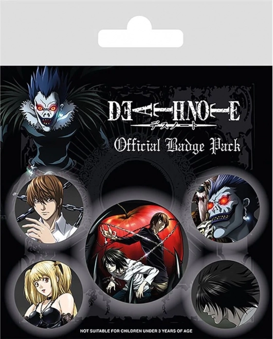 Комплект значки Death Note – 5 бр.