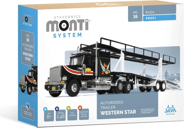 Monti System Building Kit Autorodeo Trailer Western Star