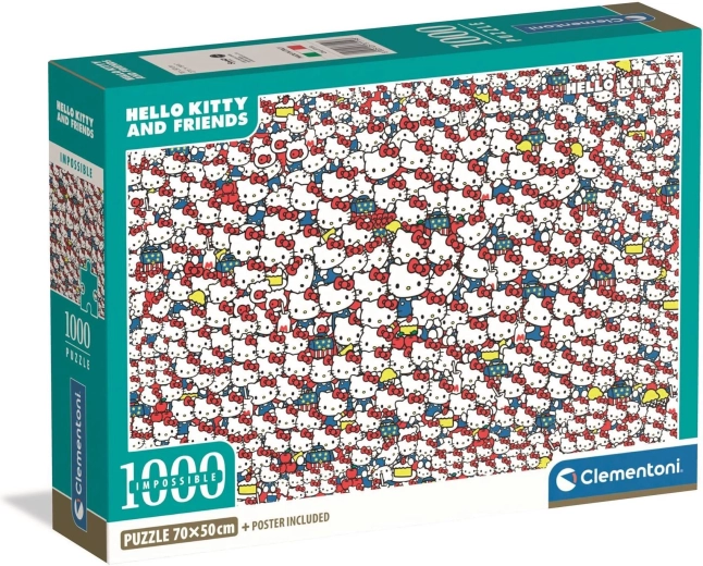 Пъзел CLEMENTONI Impossible Hello Kitty 1000 части