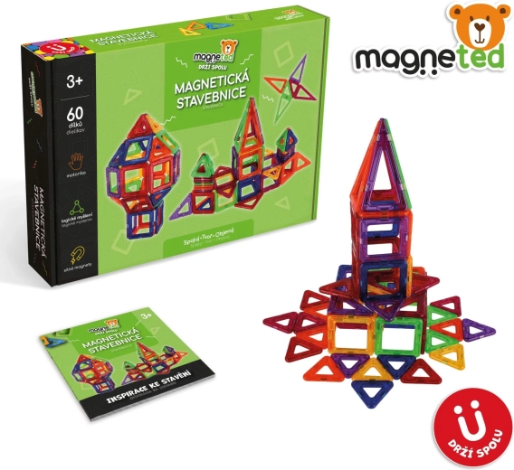 Magnetic Building Set Magneted, 60 Pieces