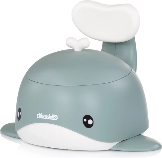 Chipolino детско гърне с облегалка Whale зелено