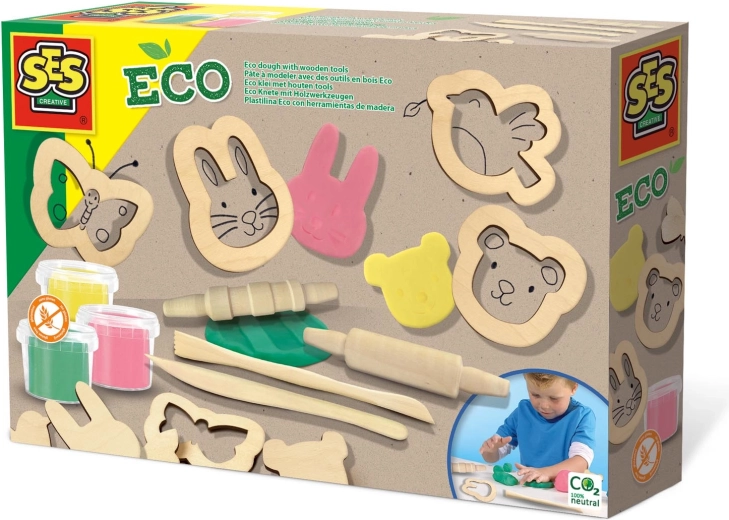 ECO пластилин с дървени аксесоари