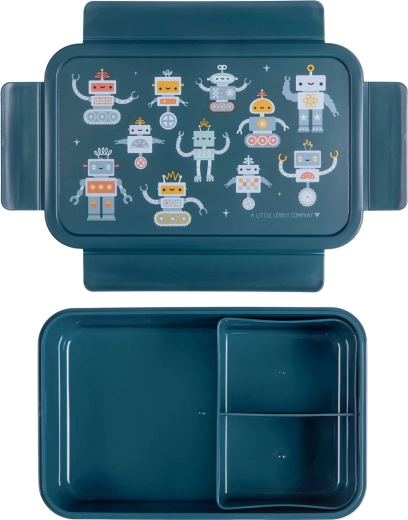 A Little Lovely Company lunch box with robots