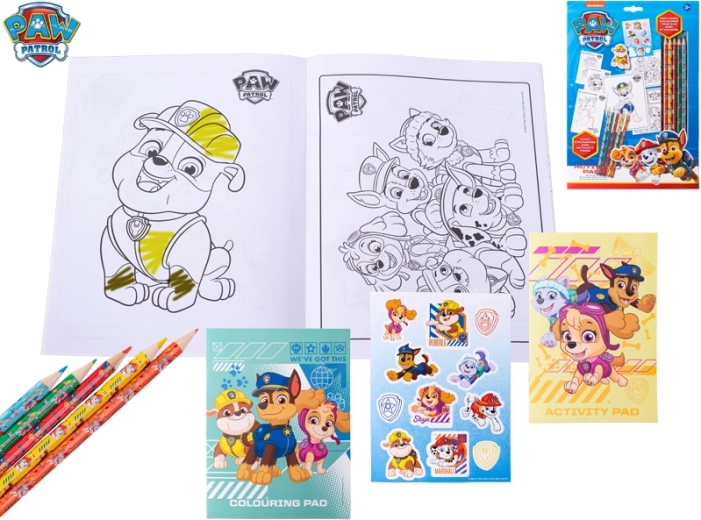Комплект книжка за оцветяване и стикери PAW PATROL за деца