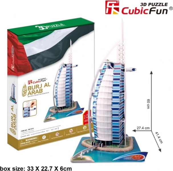 3D Puzzle Burj Al Arab XL Set, 101 Pieces