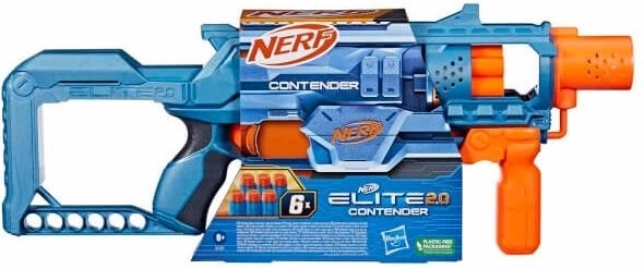 Nerf Elite 2.0 Contender – бластер с барабанен пълнител