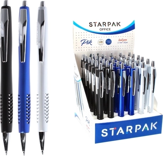 Retractable ballpoint pen for school and office, 0.7 mm (3 colors) - 1 piece