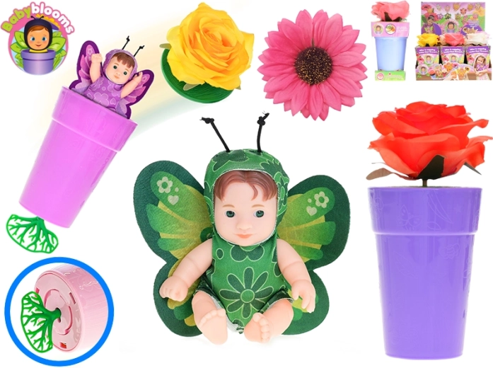 Кукла Бебе Babyblooms в саксия с гривничка, 12,5 см