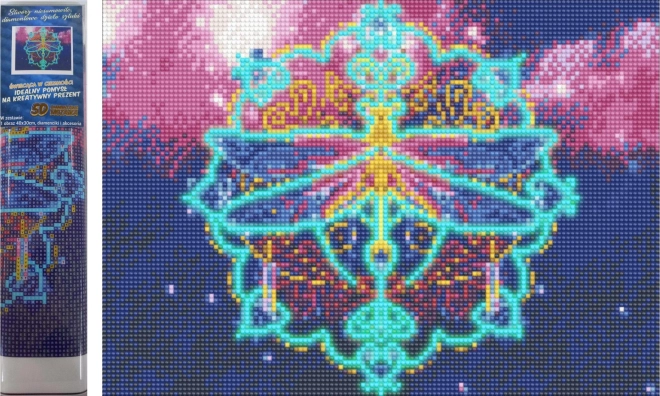 Светеща диамантена мозайка „Везни“ 30x40 см