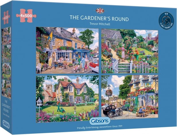 GIBSONS Puzzle Gardener's Day 4x500 pieces