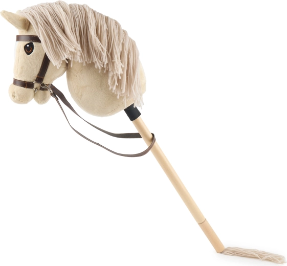 Bieco hobby horse на пръчка, бежов, размер S